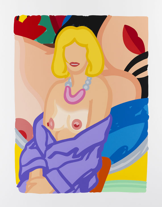 Tom Wesselmann - Claire sitting with robe half off (Vivienne)