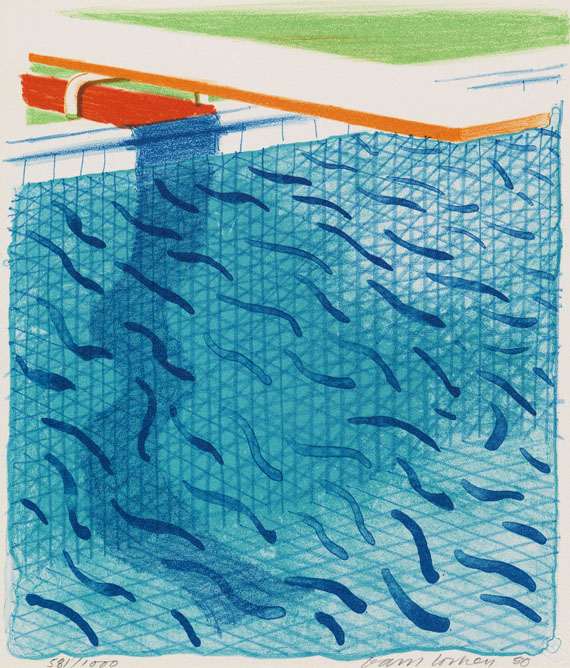 David Hockney - Paper pools und 1 sign. Lithographie.