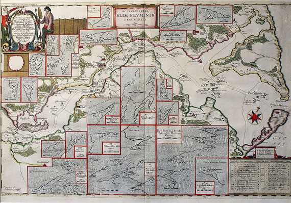  Schleswig-Holstein - 2 Bll. Schlei, Wagrien (J. Blaeu, aus Danckwerth). 1659ff