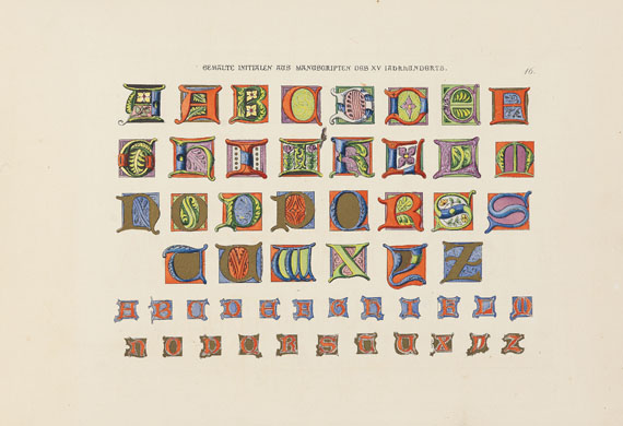 Johann Georg Brandt - Alphabete und Schriftmuster. 1858.