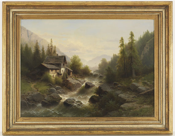 Albert Rieger - Landschaft mit Wassermühle im Berner Oberland - Autre image