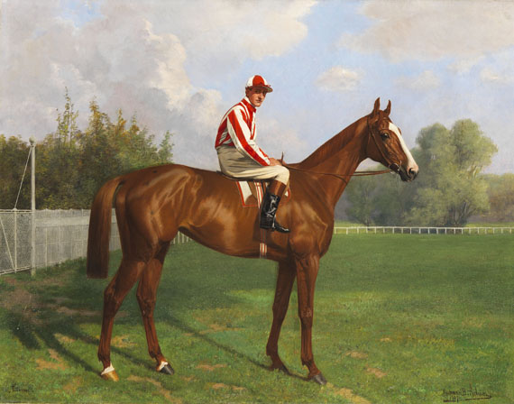 Richard Benno Adam - Titina mit Jockey Bernard Carlslake