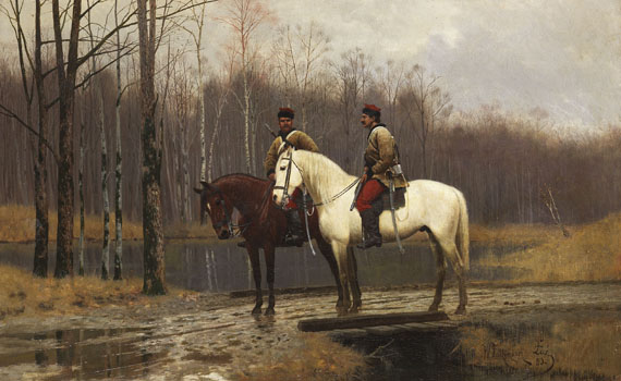 Waldemar Los - Zwei Kosaken zu Pferde