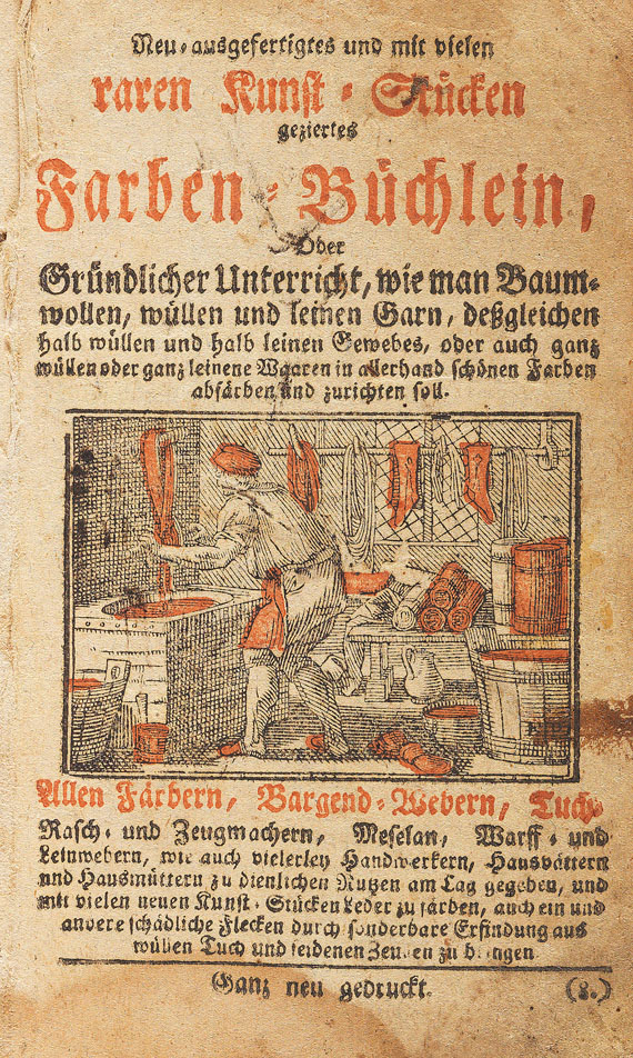 Färberei - Farben-Büchlein ca. 1750