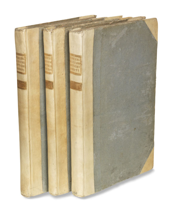 Johann Joachim Winckelmann - Monumenti antichi inediti. 2 Bde. + Suppl. (Raffei, Ricerche). Zus. 3 Bde. 1767-79.. - Autre image