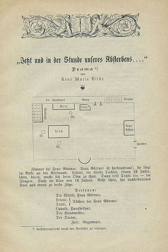 Rainer Maria Rilke - Jetzt und in der Stunde unseres Absterbens. 1896