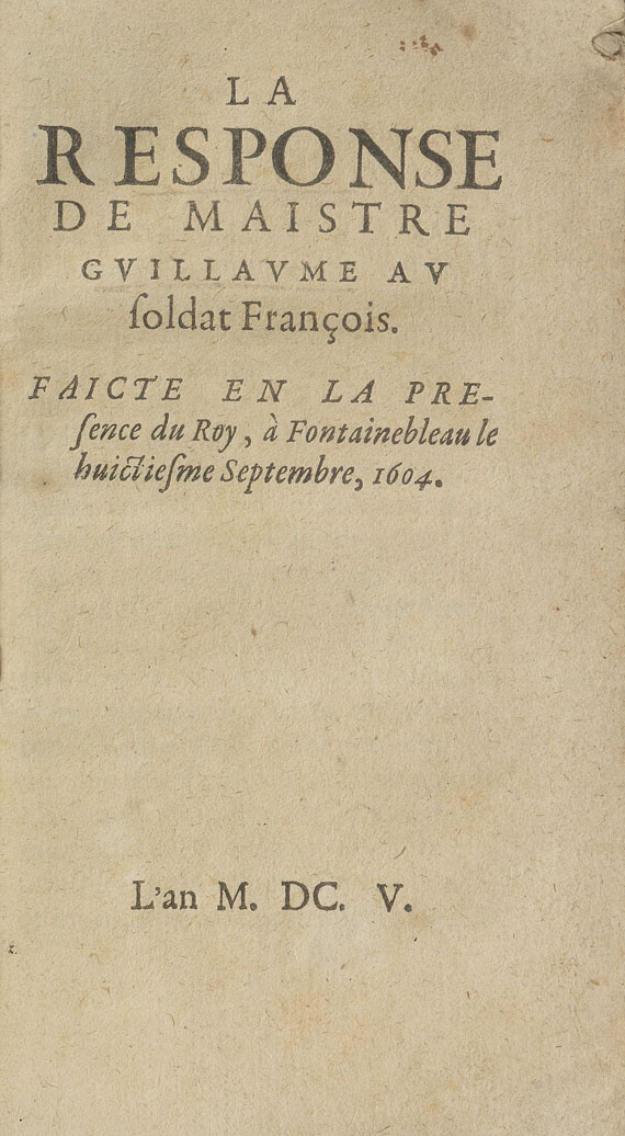Maître Guillaume - La response de maistre Guillaume. 1605. - Autre image