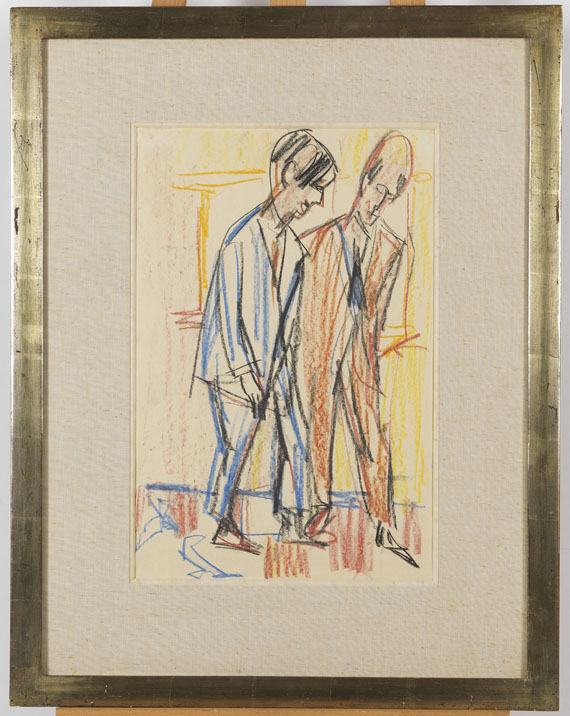 Ernst Ludwig Kirchner - Zwei Männer (Selbstbildnis (?) mit Dr. Bauer) - Image du cadre