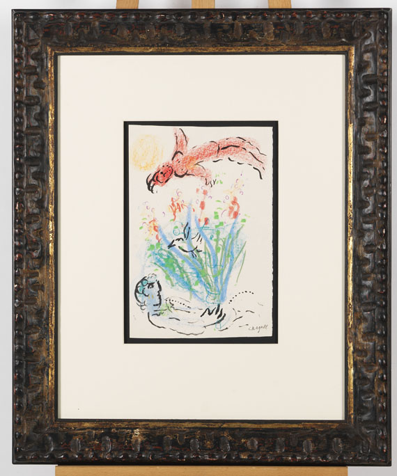 Marc Chagall - Nu rouge au dessus du bouquet - Image du cadre