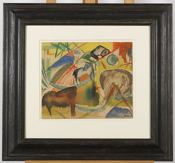 Willy Robert Huth - Komposition mit Pferden - Image du cadre