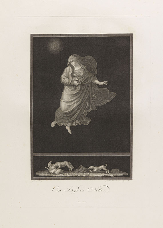  Mappenwerk / Portfolio - 12 Bll.: Die Stunden des Raphael: Allegorien der 6 Stunden des Tages und der 6 Stunden der Nacht - Autre image