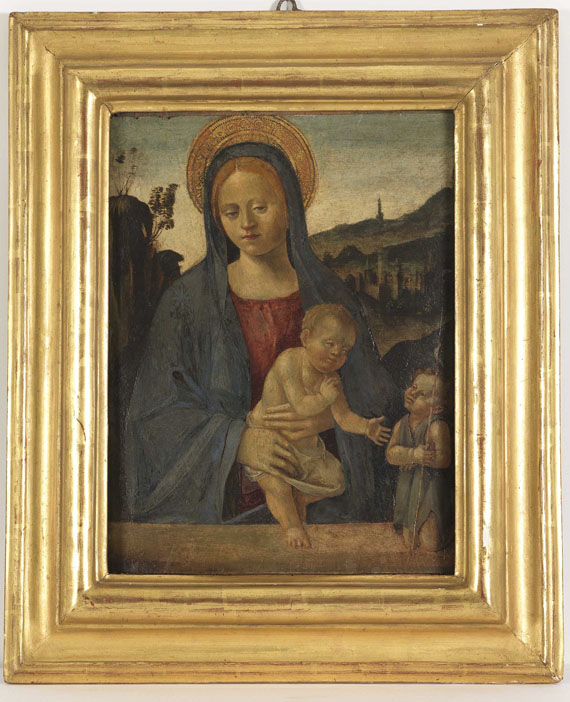  Süddeutschland - Madonna mit Kind und dem Johannesknaben - Image du cadre