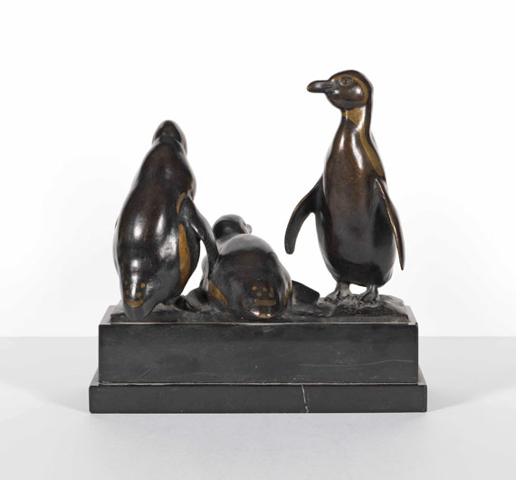 August Gaul - Drei Pinguine - Verso