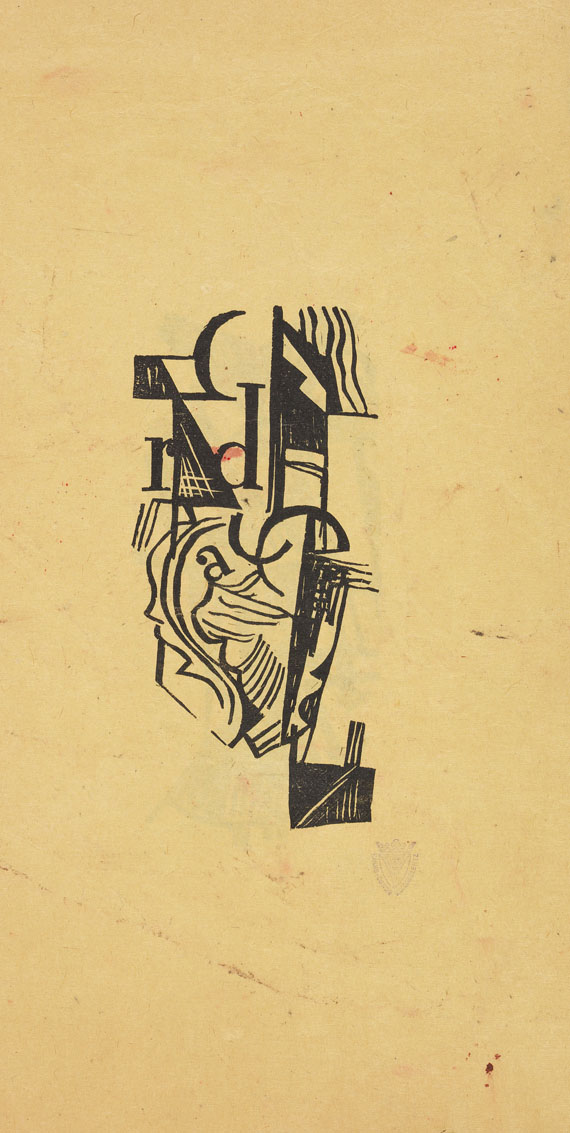 Raoul Hausmann - Material d. Malerei, Plastik, Architektur. Club Dada 3. Mit eigh. Schreiben. 1918. - Autre image