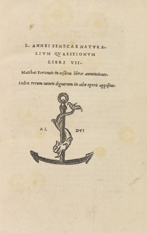 Lucius Annaeus Seneca - Naturalium quaestionum libri VII. 1522