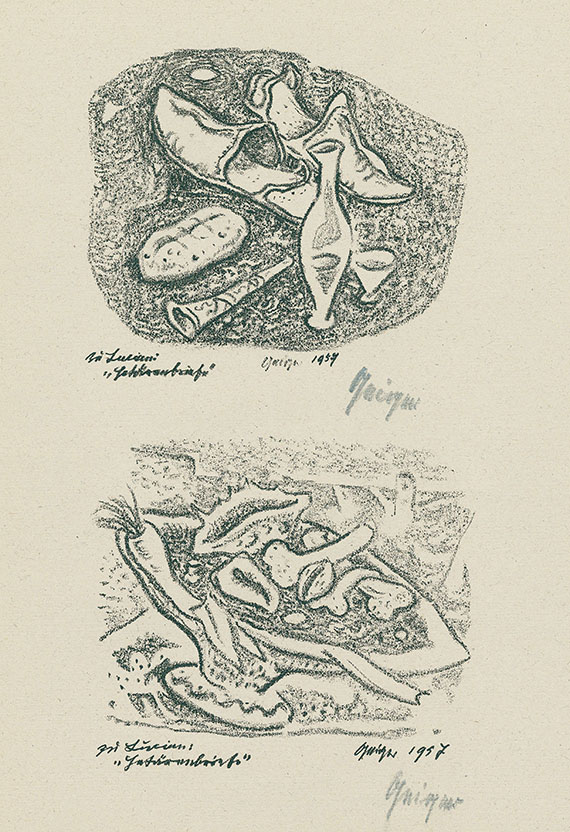 Willi Geiger - Lucian, Hetärenbriefe. 1960. + 2 Lithographien.