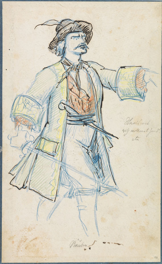  Georg II. von Sachsen - Kostümentwürfe. Um 1860-80. - Autre image