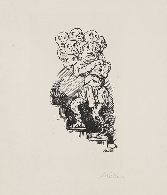 Alfred Kubin - 14 Bätter: aus "Traumland I/II" und "10 kleine lithografische Zeichnungen" - Autre image