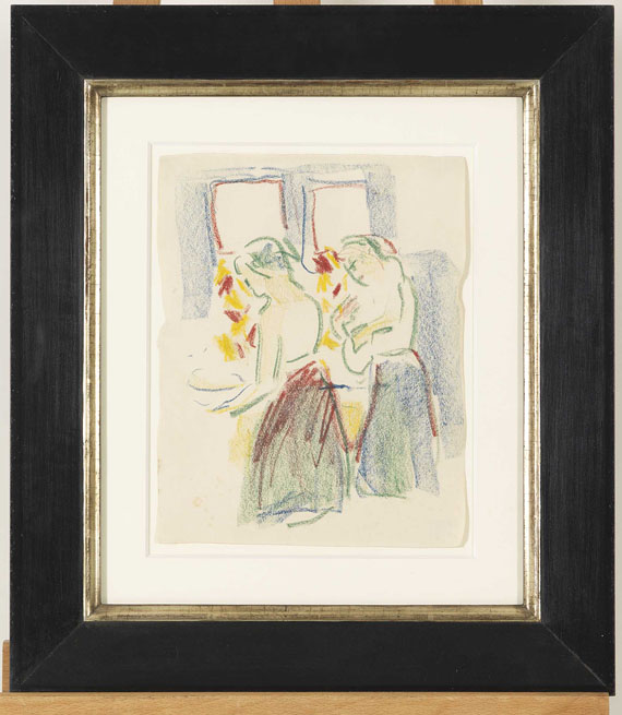 Ernst Ludwig Kirchner - Zwei Mädchen bei der Toilette - Image du cadre