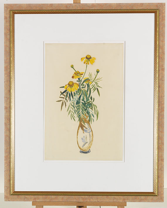 Gabriele Münter - Margariten in hoher Vase - Image du cadre