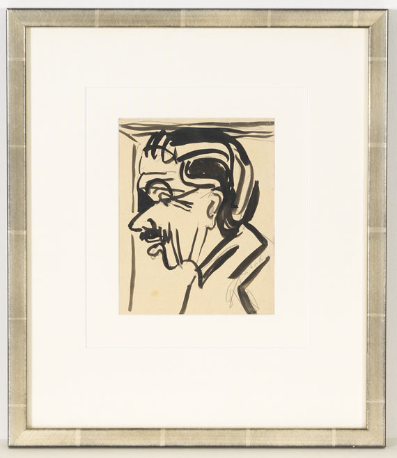 Ernst Ludwig Kirchner - Männerporträt - Image du cadre