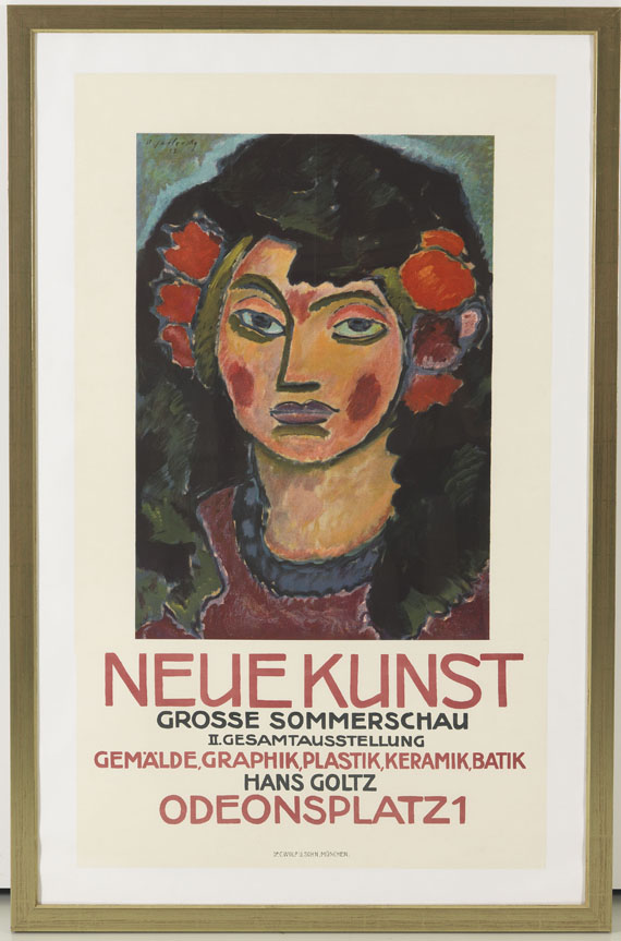 Jawlensky - Plakat für die große Sommerschau der Galerie Neue Kunst, München