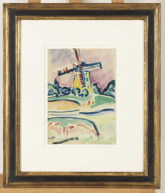 Ernst Ludwig Kirchner - Windmühle (Eine Windmühle auf Fehmarn) - Image du cadre