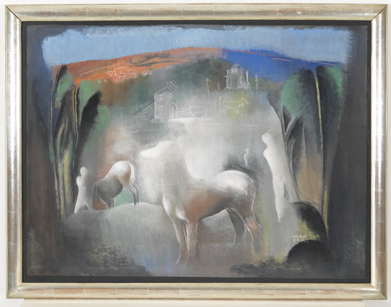 Béla Kádár - Traumlandschaft (Pferde und Figuren im Licht Nr.II.) - Image du cadre
