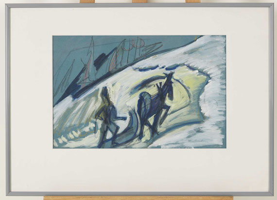 Ernst Ludwig Kirchner - Bauer mit Pferdeschlitten - Image du cadre