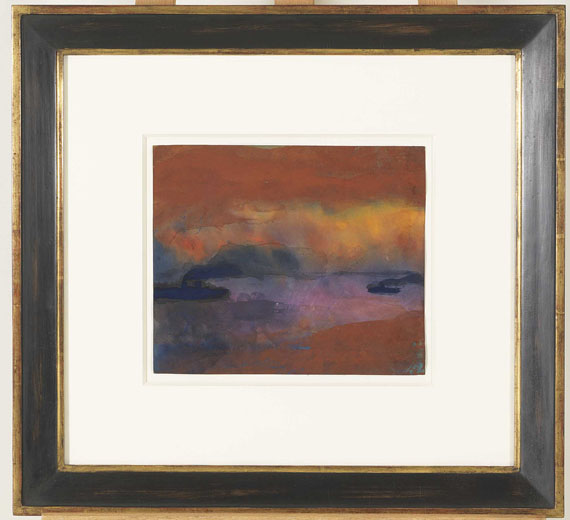 Emil Nolde - Dampfer auf See - Image du cadre