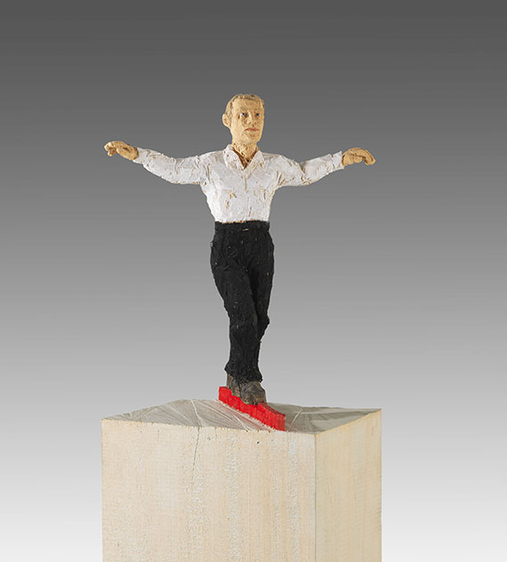 Stephan Balkenhol - Man on red line - Autre image