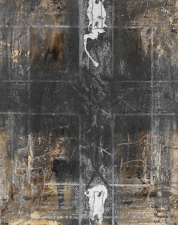 Antoni Tàpies - Paper with two marks