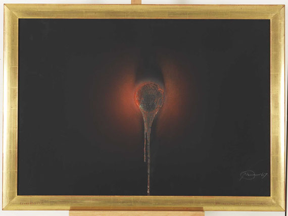 Otto Piene - Ohne Titel (Feuerblume) - Image du cadre