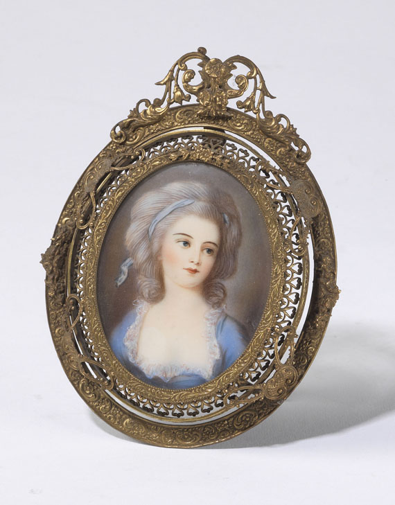  Miniatur - Porträt einer jungen Dame (Marie Antoinette?) - Autre image