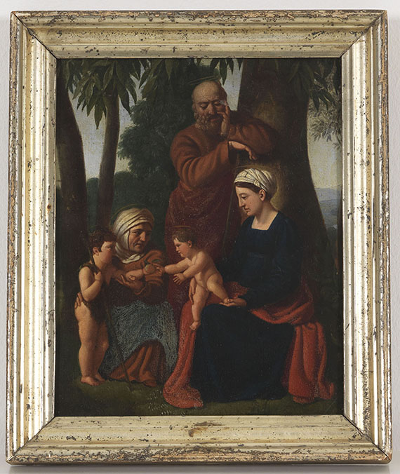  Nazarener - Die Heilige Familie mit der heiligen Elisabeth und dem Johannesknaben - Image du cadre