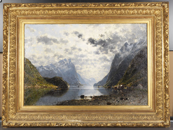 Adelsteen Normann - Norwegische Fjordlandschaft - Image du cadre