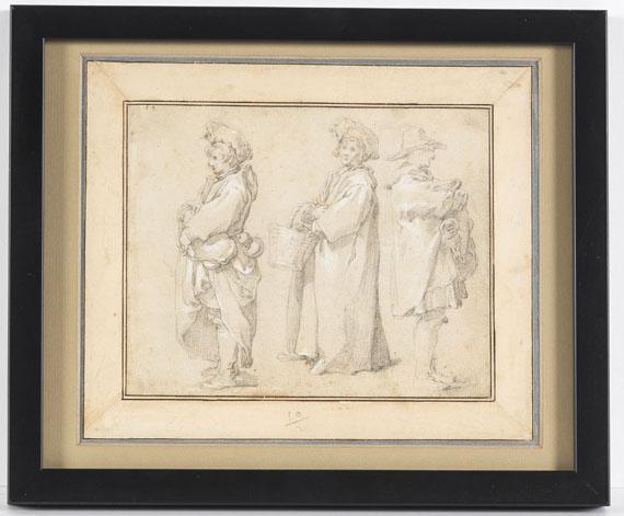 Abraham Bloemaert - Drei stehende Figuren - Image du cadre