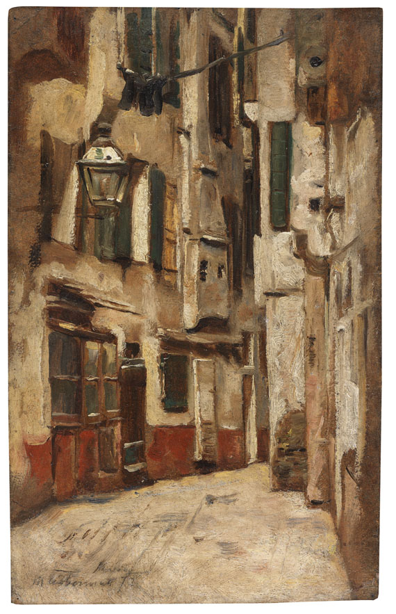 Max Liebermann - Venezianische Gasse nach rechts