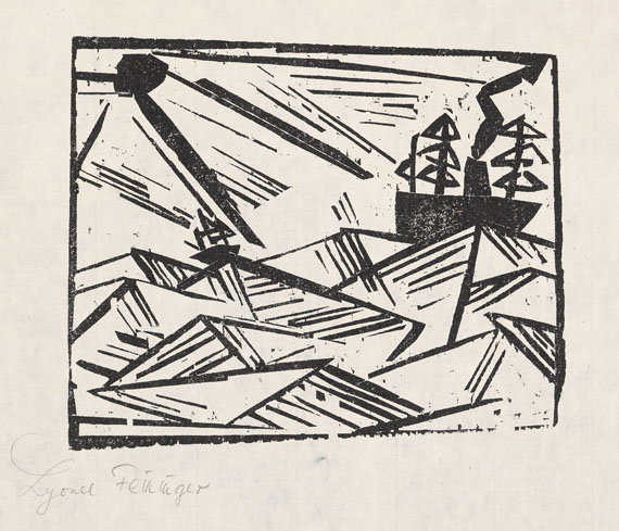 Lyonel Feininger - Schiffe, Wellen und Sonne