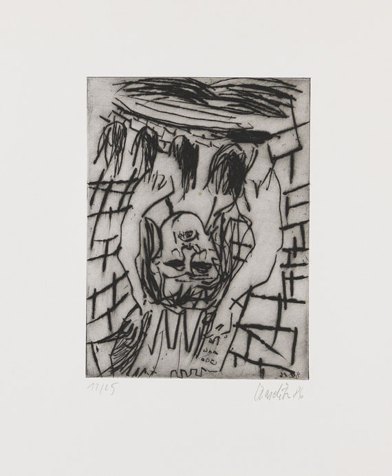 Georg Baselitz - Mädchen mit Harmonika II