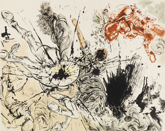 Salvador Dalí - Don Quichotte. - Mit 3 Bll. eigh. Anmerkungen v. S. Dalí u. Expertisen v. Foret. - Autre image