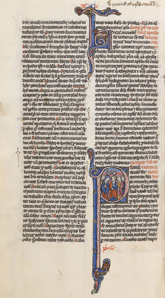   - Biblia vulgata. Perlschrift-Bibel (Manuskript auf Pgt.) - Autre image