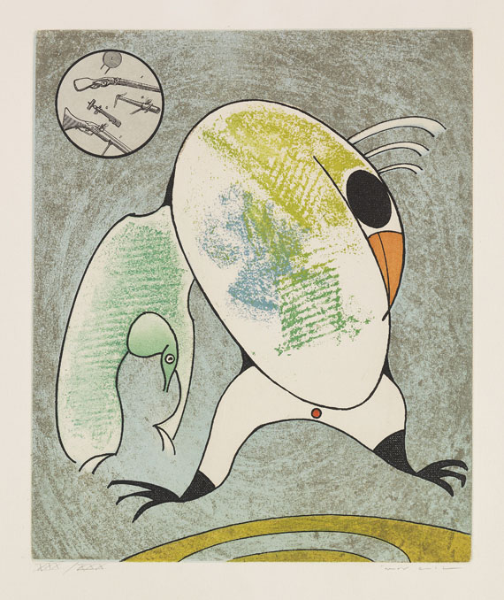 Max Ernst - Mappe mit 8 Bll.: Dorothea Tanning. Oiseaux en Péril. - Autre image
