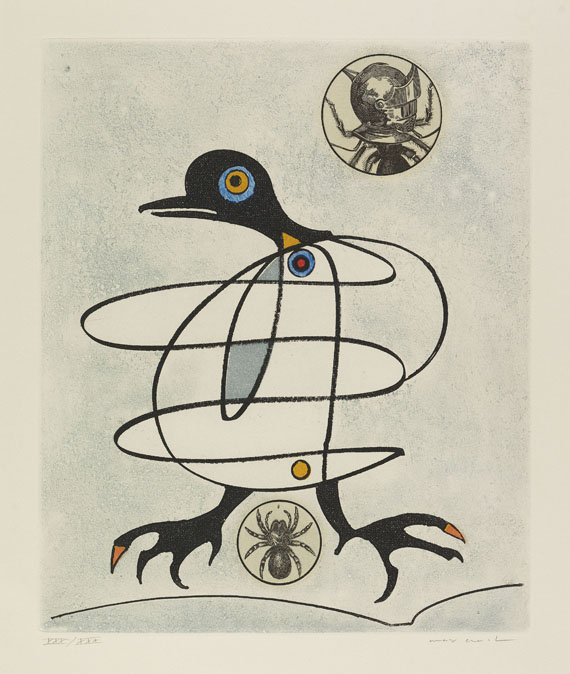 Max Ernst - Mappe mit 8 Bll.: Dorothea Tanning. Oiseaux en Péril. - Autre image
