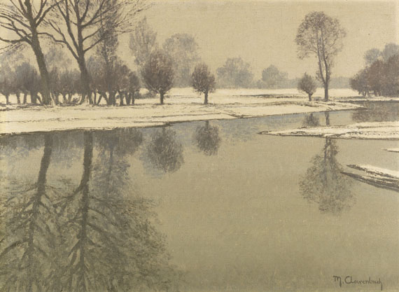 Max Clarenbach - Winterlandschaft am Niederrhein, bei Wittlaer