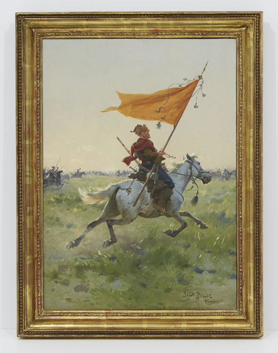 Josef von Brandt - Standartenreiter auf dem Schlachtfeld - Image du cadre