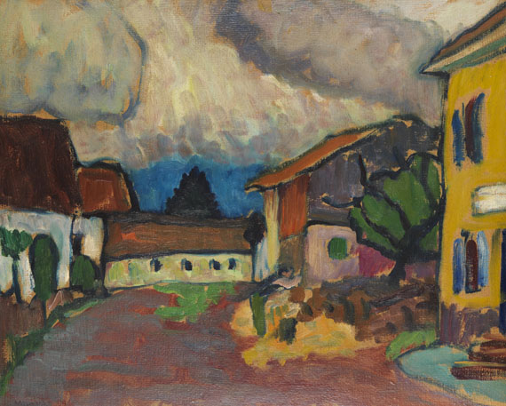 Gabriele Münter - Gehöft in Murnau (Holzhauer)