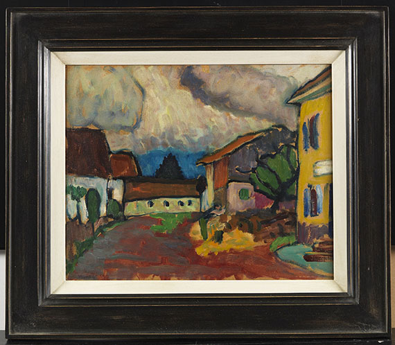 Gabriele Münter - Gehöft in Murnau (Holzhauer) - Image du cadre