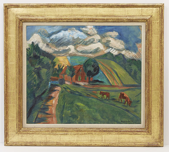 Erich Heckel - Hügellandschaft - Image du cadre