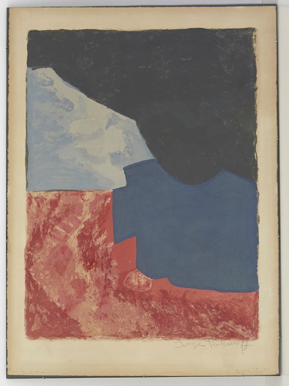 Serge Poliakoff - Composition rouge, grise et noire - Image du cadre